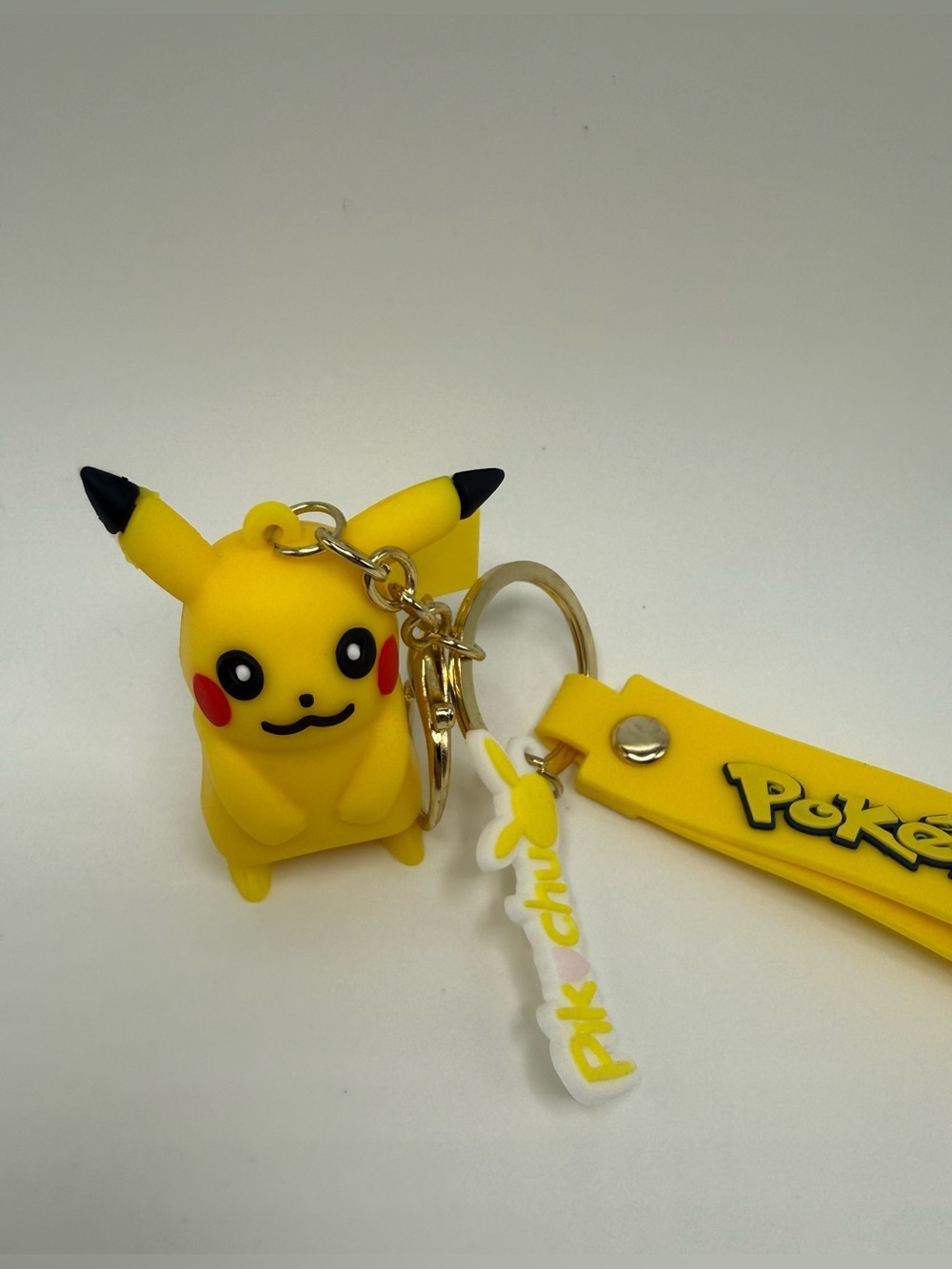 Pikachu Yellow Silicone Keychain for Kids - Picture 3 of 6